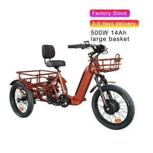 New Arrival Fat Tire 3 Wheel Electric Tricycles Front Drive Electric Trike Delivery Bike Electric Three Wheel