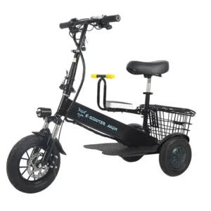 Foldable Electric Tricycle with Lithium Battery 30km Range Lightweight Commuter Bike for Family