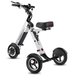 Powered Mobility Scooter 3 Wheels Foldable Trike with Seat for Adults, Lightweight Electric Scooter with Removable