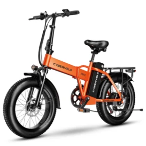 1000W Folding Electric Bike, 48V 20AH Large Removable Battery E Bike, 30+MPH, 80 Miles Max Range, 20" Fat Tire Electric Bike for