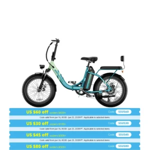 LUCKEEP C23 20" Folding Electric Bike 750W(1200W Peak) Motor 48V 15Ah Battery