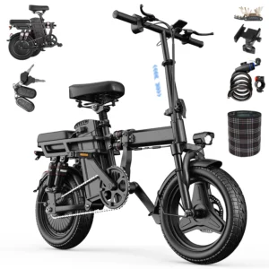 RS5 14 inch folding electric bicycle 500W 48V-15AH/48V-20AH urban commuting electric bicycle with a maximum speed of 25MPH and t